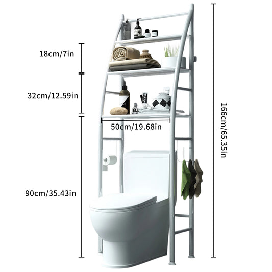 Étagère Salle de Bain 3 Niveaux en Métal