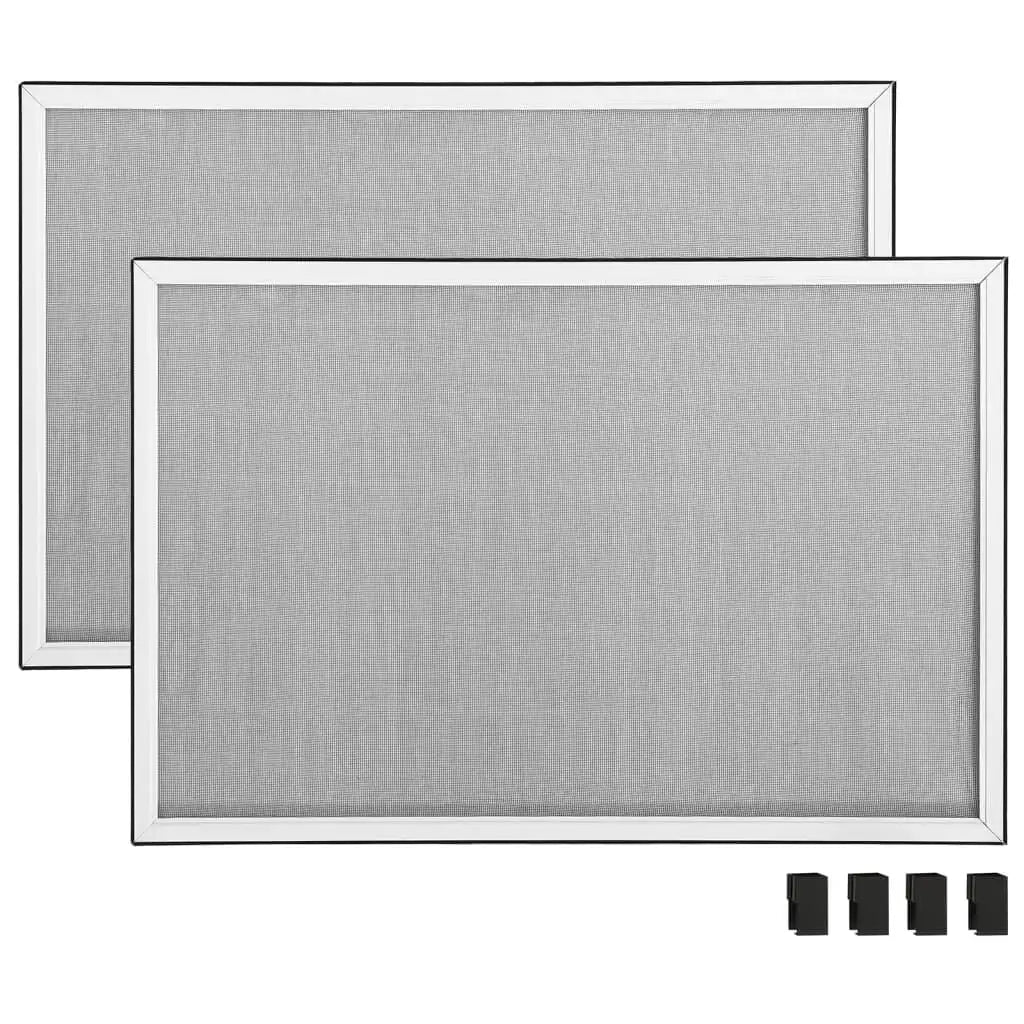 Moustiquaire Extensible pour Fenêtre vidaXL – Cadre Aluminium, (75-143)x50 cm, Sans Perçage