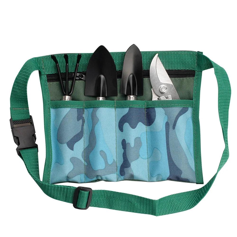 Kit d'Outils de Jardinage 4 Pièces – Pelles, Râteau, Cisaille + Sac de Rangement