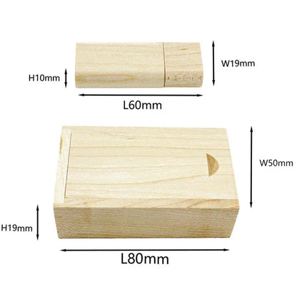 Clé USB en Bois Personnalisée – Logo Gratuit | 4 à 128 Go | Coffret Cadeau