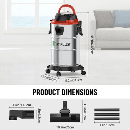 Aspirateur Eau et Poussière Industriel 20L 1200W – Fonction Soufflerie, Série Complète d'Accessoires