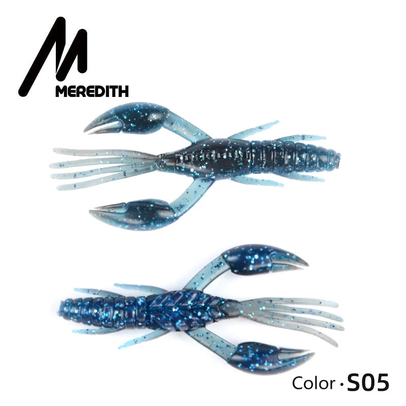 Leurres Écrevisse DoliveCraw 50mm/65mm/80mm - Lot 5 Leurres Souples Silicone Bar Brochet