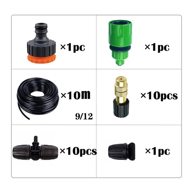 Système d'arrosage automatique 5-20m – Kit d'irrigation par aspersion pour jardin et plantes en pot
