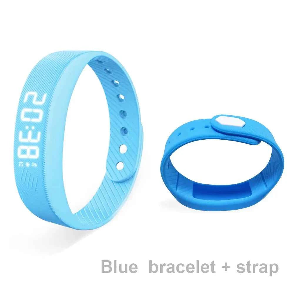 Bracelet Connecté LED – Podomètre, Suivi Sommeil, Alarme Vibrante, Waterproof