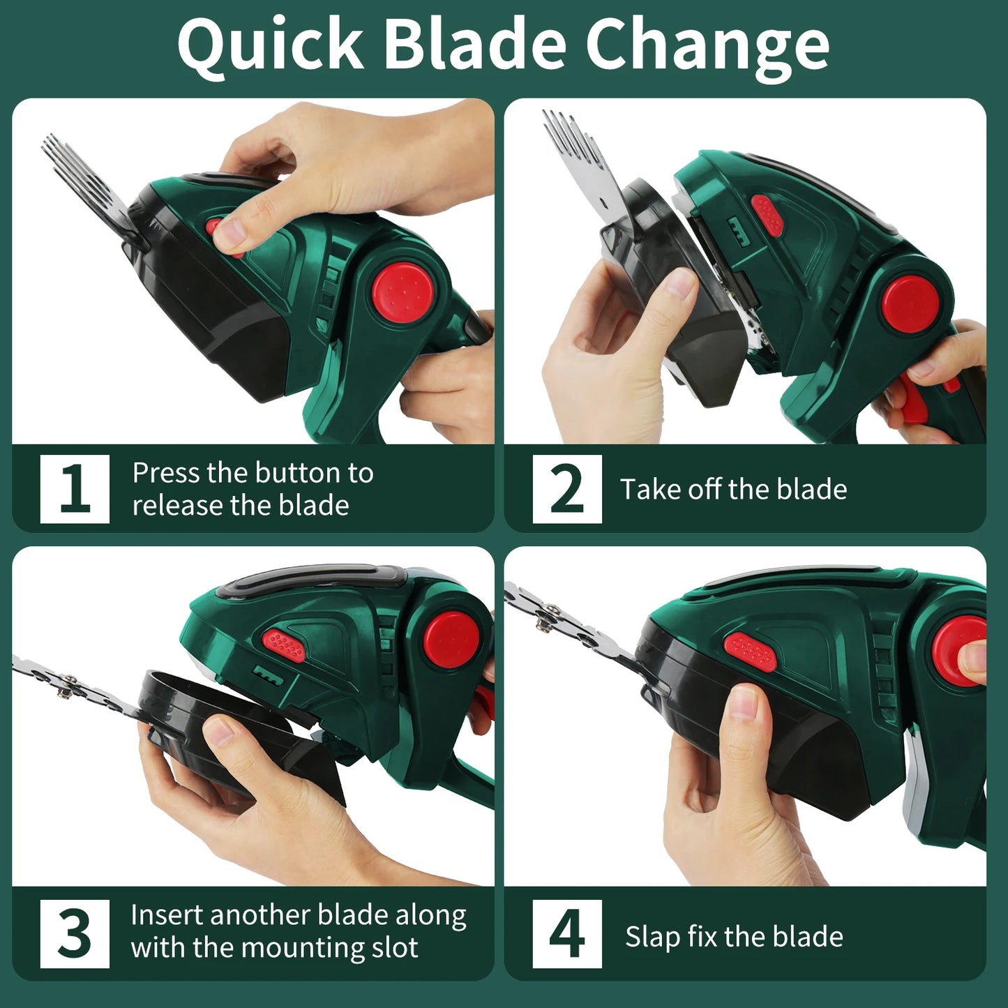 Taille-Haies & Cisaille à Gazon Électrique Sans Fil 2-en-1 – 20 000 tr/min, Rechargeable, 750g