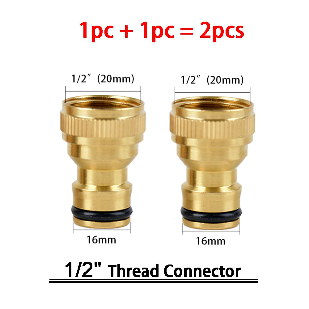 Raccords Rapides en Laiton pour Tuyau de Jardin – Filetage BSP 1/2" & 3/4" – Lot de 2 (22 Modèles)