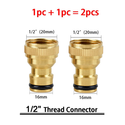 Raccords Rapides en Laiton pour Tuyau de Jardin – Filetage BSP 1/2" & 3/4" – Lot de 2 (22 Modèles)