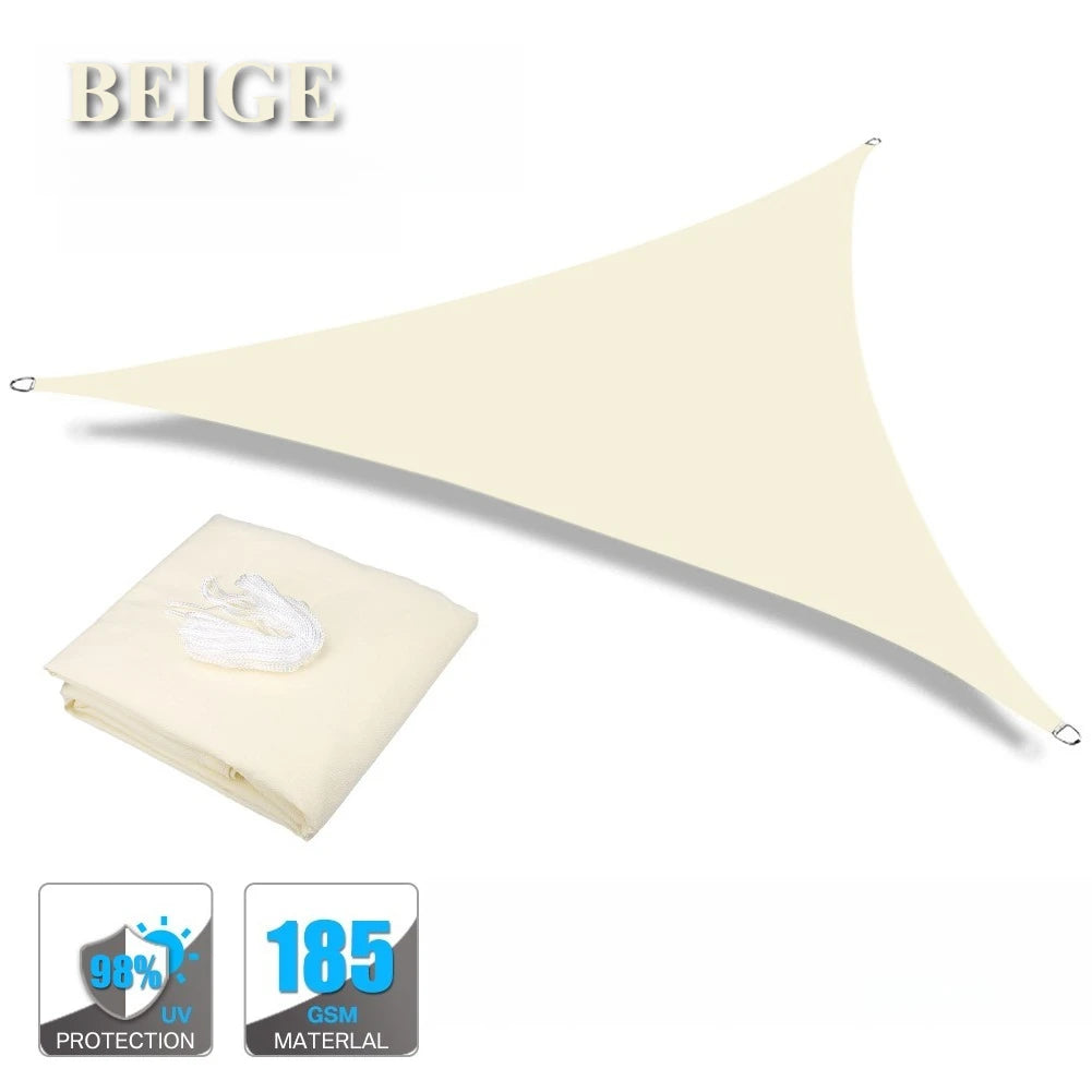 Voile d'Ombrage Triangulaire Imperméable Oxford – Anti-UV 98% | Terrasse, Jardin, Pergola