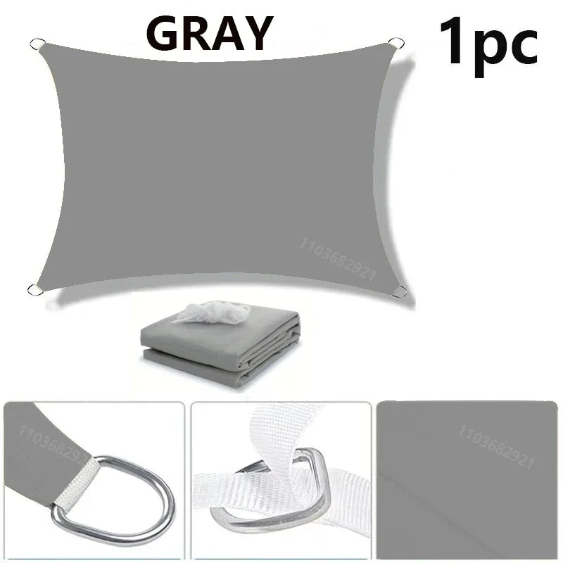 Voile d'Ombrage Rectangulaire Imperméable Oxford 300D – Protection UV 85-98% – Terrasse, Jardin, Piscine, Balcon, Carport – 20 Couleurs & 12 Tailles