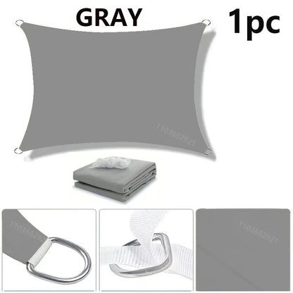 Voile d'Ombrage Rectangulaire Imperméable Oxford 300D – Protection UV 85-98% – Terrasse, Jardin, Piscine, Balcon, Carport – 20 Couleurs & 12 Tailles