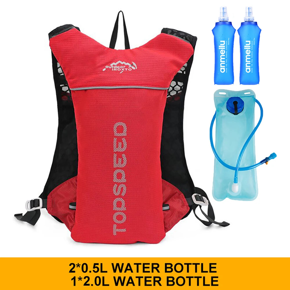 Sac à dos ultraléger 5L pour la course en pleine nature, gilet d'hydratation pour le jogging, respirant, idéal pour le marathon, le vélo et le fitness. 