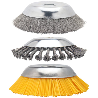 Brosse désherbeuse rotative en fil d’acier torsadé – 6 ou 8 pouces | Débroussailleuse & Dérouillage