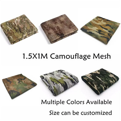 Filet de Camouflage 300D – Tissu Mesh Polyester 1,5x1M | Chasse, Camping, Décoration Jardin