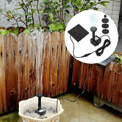 Kit Pompe Fontaine Solaire 1.4W – 11cm, Bassin, Bain d'Oiseaux & Jardin