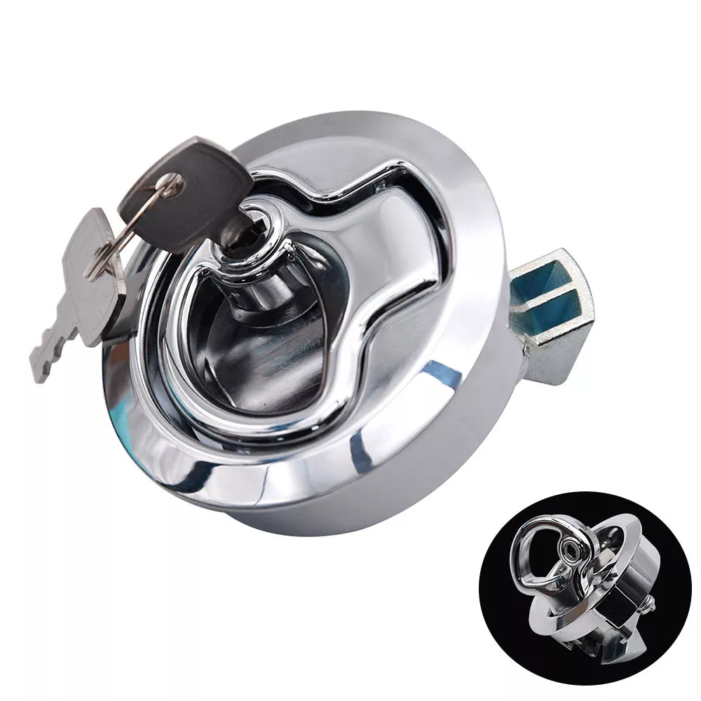 Verrou Trappe Marine Encastré Inox avec Clé - Bateau RV Pont