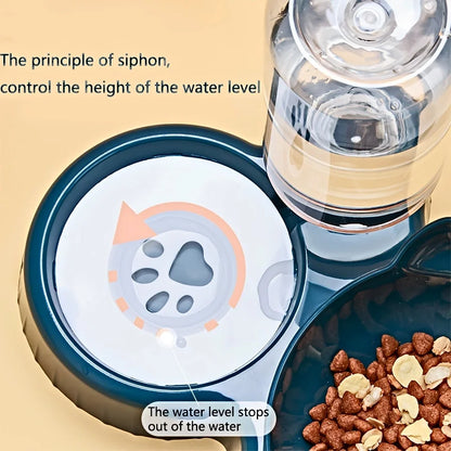 Gamelle Chat 3 en 1 avec Distributeur d'Eau — Design Oreilles, Inclinée, Protection Cervicale