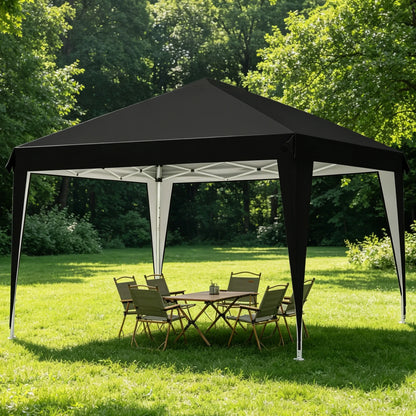 Kiosque Pliant Pop-Up 3x3 m – Toile Oxford 420D UPF 50+, Imperméable, Sac de Transport Inclus