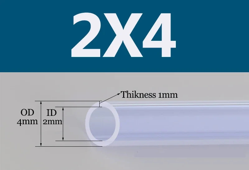 Tuyau Silicone Alimentaire Transparent | Flexible Non Toxique 2 à 18mm - 1m ou 5m