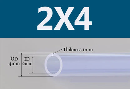 Tuyau Silicone Alimentaire Transparent | Flexible Non Toxique 2 à 18mm - 1m ou 5m