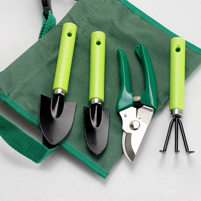 Kit d'Outils de Jardinage 4 Pièces – Pelles, Râteau, Cisaille + Sac de Rangement