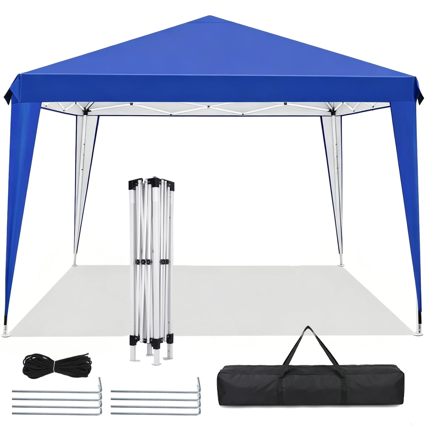 Kiosque Pliant Pop-Up 3x3 m – Toile Oxford 420D UPF 50+, Imperméable, Sac de Transport Inclus
