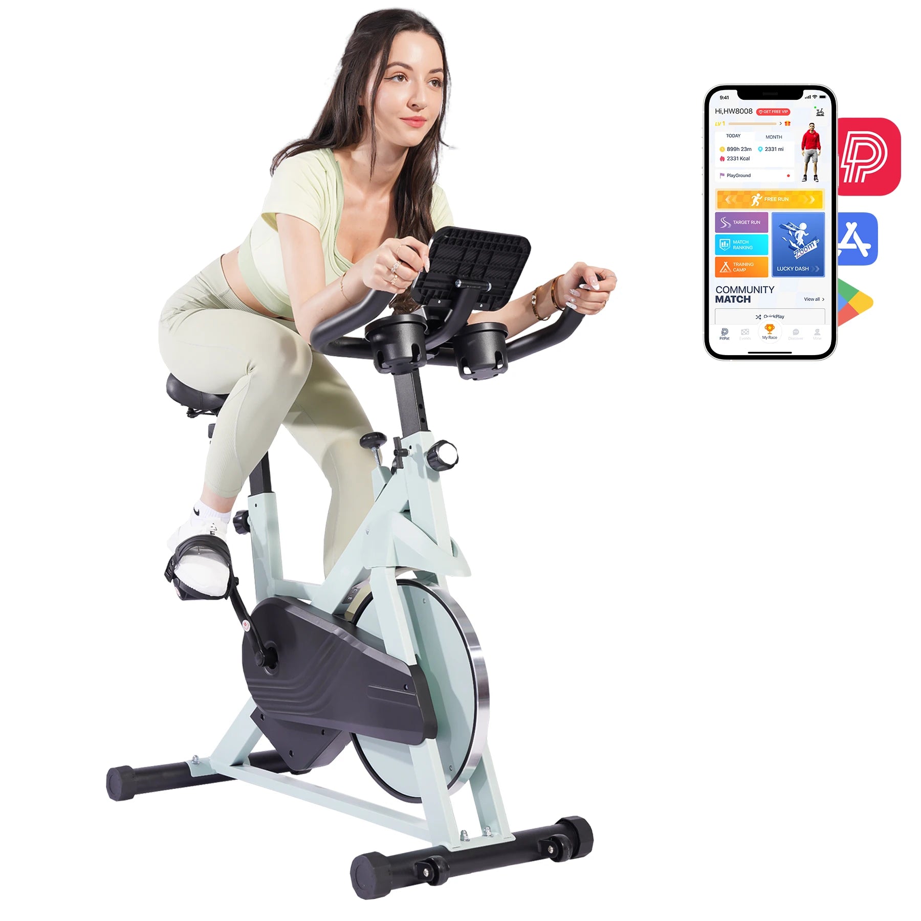 Vélo d'Appartement Magnétique Superun - Support Tablette Selle Confort Résistance Réglable - APPRO-DISTRI