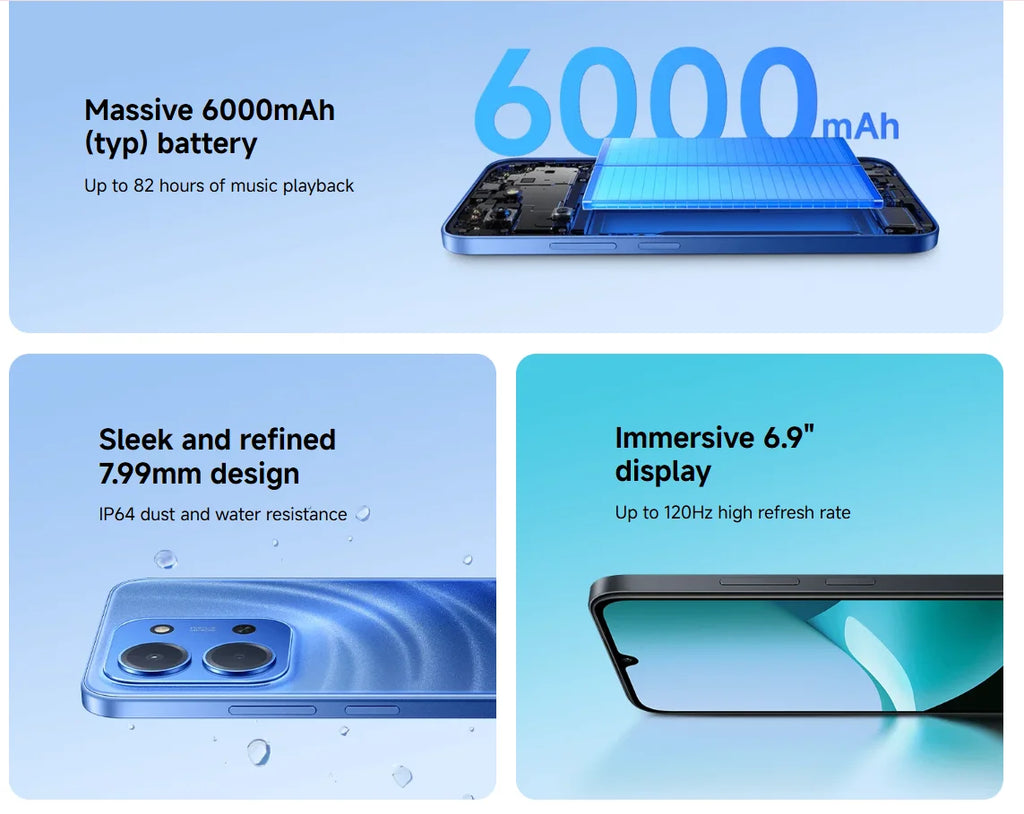 Smartphone Redmi 15C Version EU - 50MP Caméra IA MediaTek Helio G81 6.9" 120Hz - APPRO-DISTRI