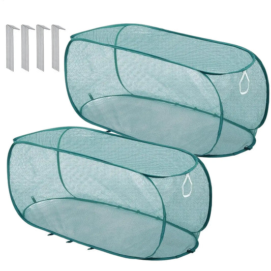 Filet de Protection Plantes Pop-Up Nylon – Lot de 2, 100x45x40cm, Anti-Oiseaux et Animaux, Jardin et Serre