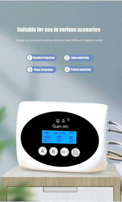 Arroseur Automatique Solaire Double Pompe – Minuterie Intelligente Goutte-à-Goutte, 10m / 15m / 20m