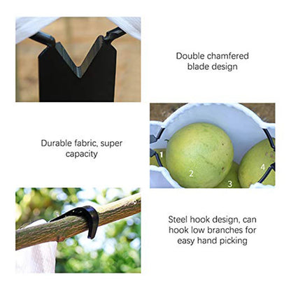 Cueilleur de Fruits à Lames en Acier – Panier Récolteur pour Arbre Fruitier