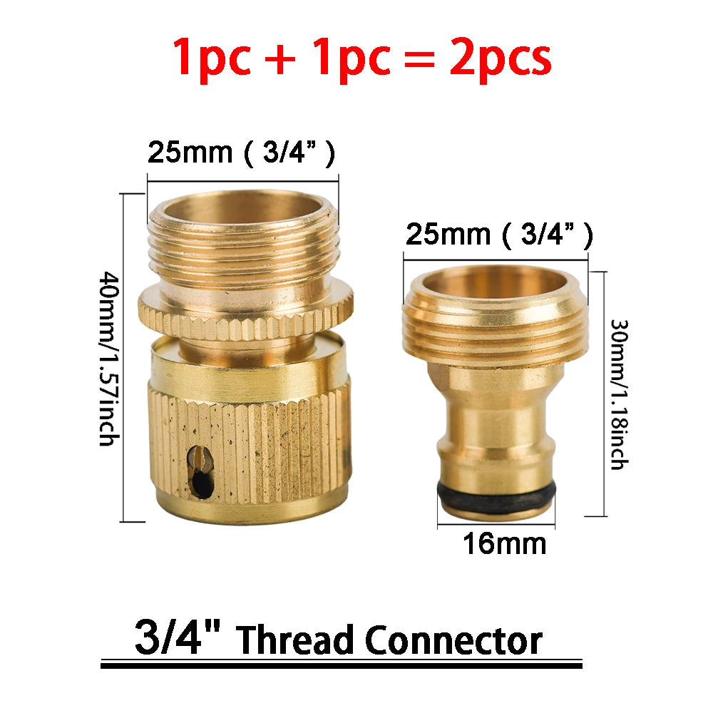 Raccords Rapides en Laiton pour Tuyau de Jardin – Filetage BSP 1/2" & 3/4" – Lot de 2 (22 Modèles)