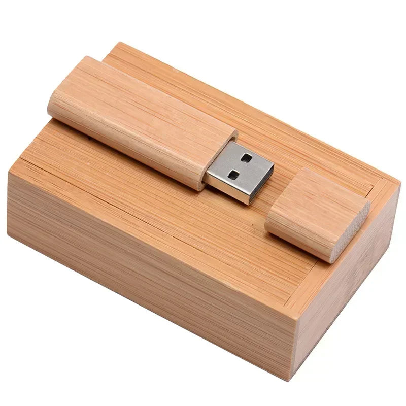 Clé USB en Bois Personnalisée – Logo Gratuit | 4 à 128 Go | Coffret Cadeau