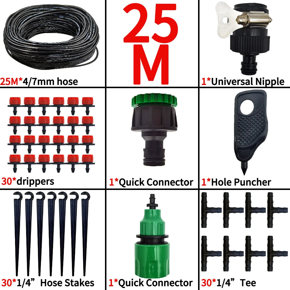 Kit d'Irrigation Goutte-à-Goutte Oasis 10M - Système d'Arrosage Automatique DIY Jardin