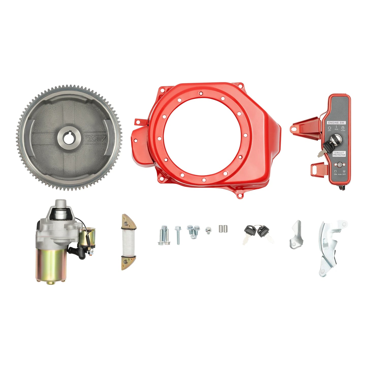 Kit Démarrage Électrique – Volant Moteur + Démarreur + Boîtier Clé pour Honda GX160 GX200 GX340 GX390