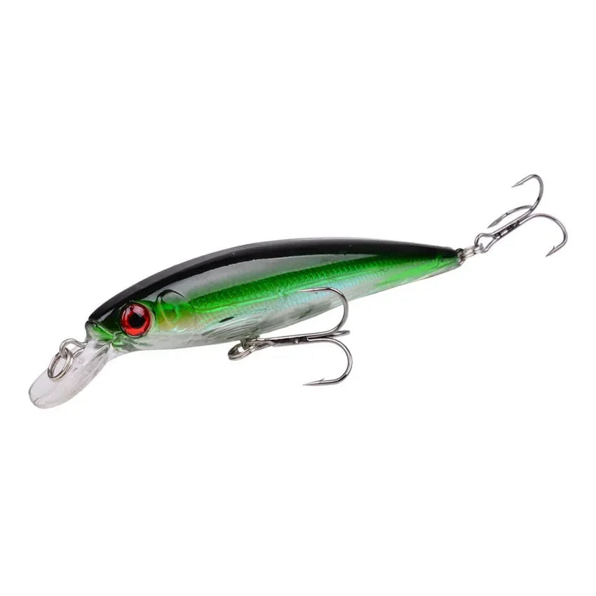 Leurre Pêche Minnow Laser 11cm 13g Poisson Nageur Crankbait Carnassier Brochet Perche Wobbler