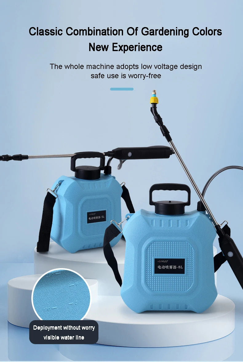 Pulvérisateur Électrique à Dos 5L/8L – Haute Pression, Longue Autonomie, Jardin & Agriculture