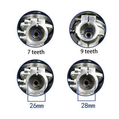 Boîte de Vitesses Coupe-Bordures 26mm/28mm — Tête d'Engrenage Universelle 7 ou 9 Dents