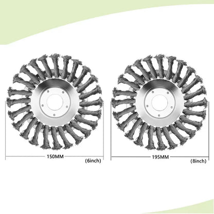 Disque brosse en acier titane LUSQI – Tête de débroussailleuse 6, 8 ou 10 pouces | Désherbage & Dérouillage