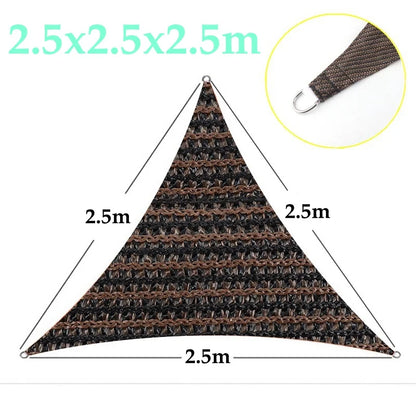 Voile d’ombrage triangulaire en HDPE – Ombrage 90-95%, Anti-UV | Terrasse, Jardin, Piscine