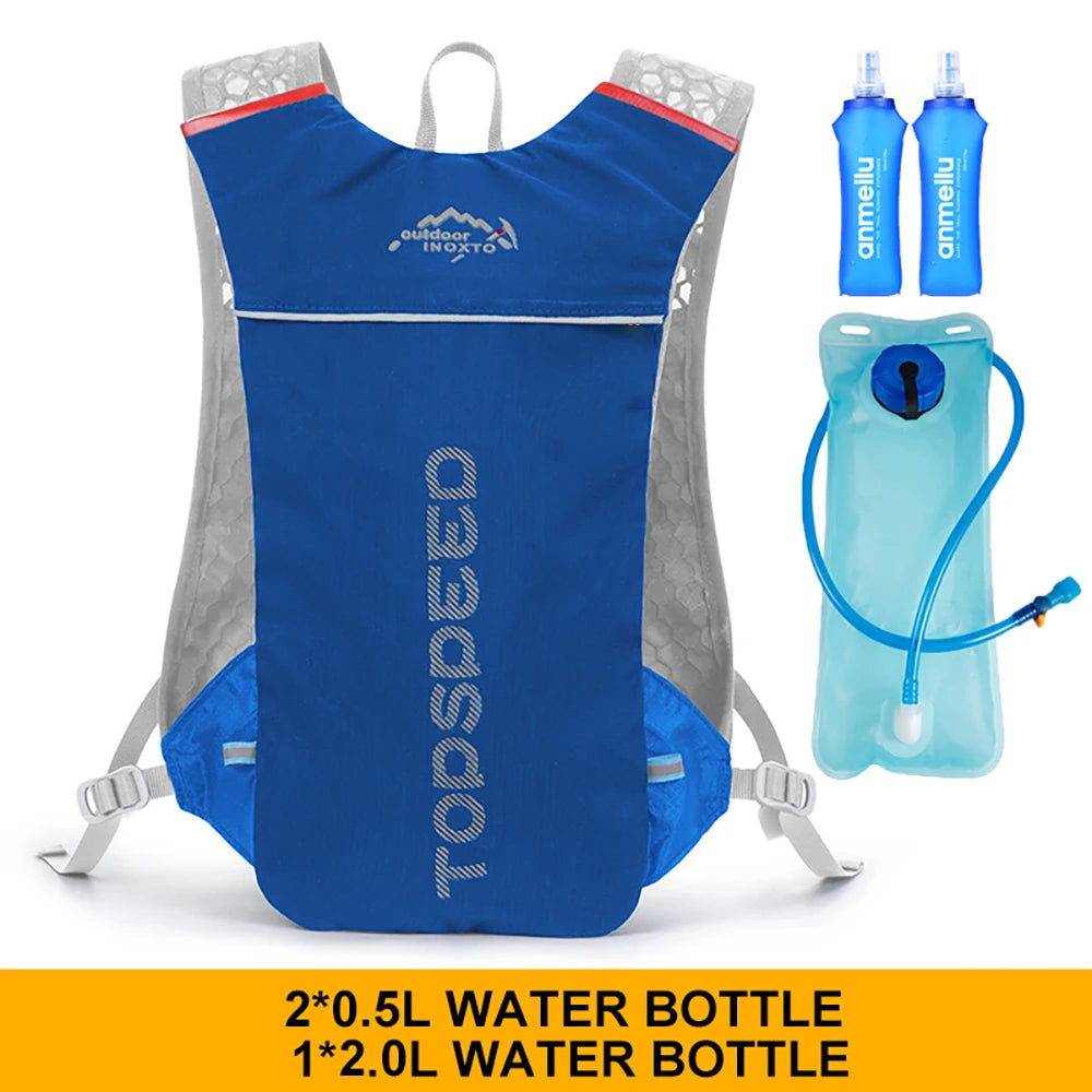 Sac à dos ultraléger 5L pour la course en pleine nature, gilet d'hydratation pour le jogging, respirant, idéal pour le marathon, le vélo et le fitness. 