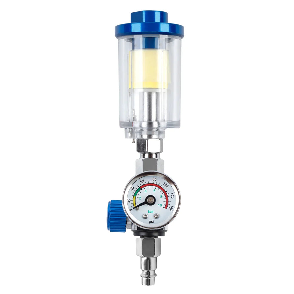 Séparateur Huile Eau 1/4" Régulateur Pression Air Compresseur Filtre Pistolet Peinture Adaptateur EU