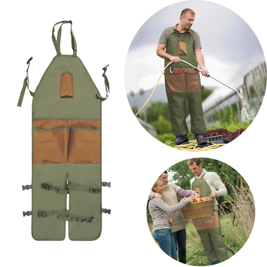 Tablier de Jardinage Imperméable – Poches Multiples, Genoux Renforcés, Réglable, Homme & Femme