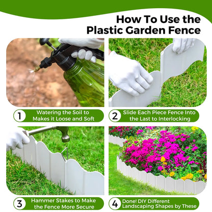 Bordure de Jardin Emboîtable en PP – Séparation Pelouse, Allée et Massif, Décoration Extérieure