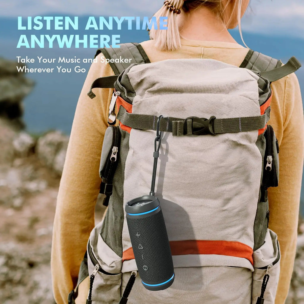 Enceinte Bluetooth W-KING BT226 36W - Son 360° Hi-Fi, IPX6 Waterproof, 24H Autonomie