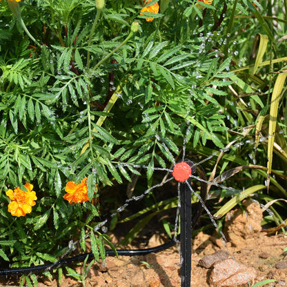 Kit Irrigation Goutte-à-Goutte KESLA – Tuyau 4/7mm, Programmateur & Capteur Pluie (5M à 50M)