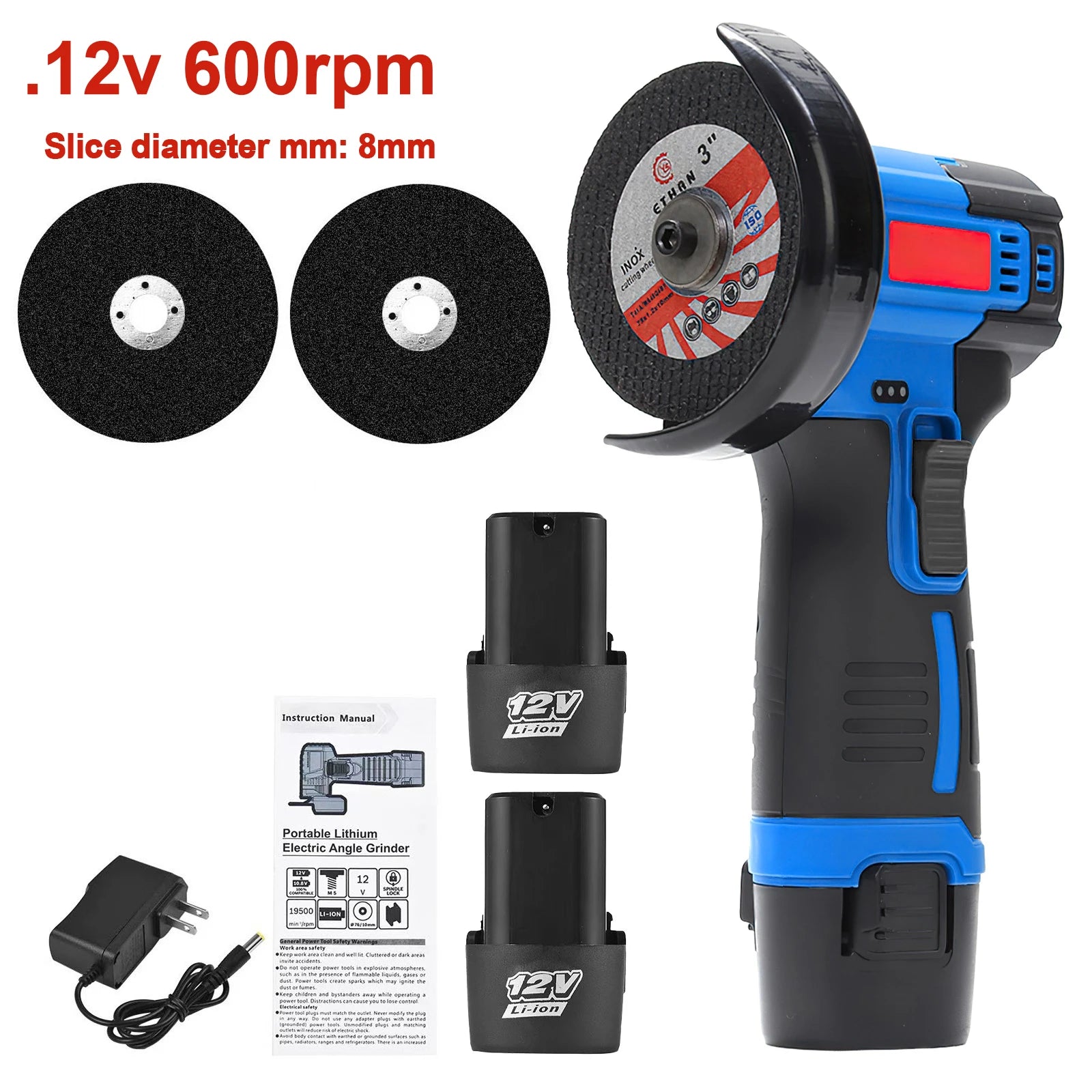 Mini Meuleuse d'Angle Sans Fil 12V Vremota