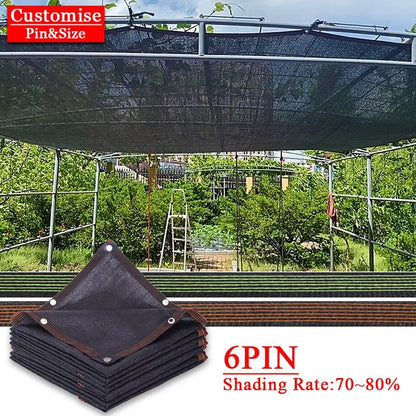 Filet d'Ombrage HDPE Noir 4/6/12PIN – Pare-Soleil Anti-UV 50~90% | Jardin, Serre, Pergola