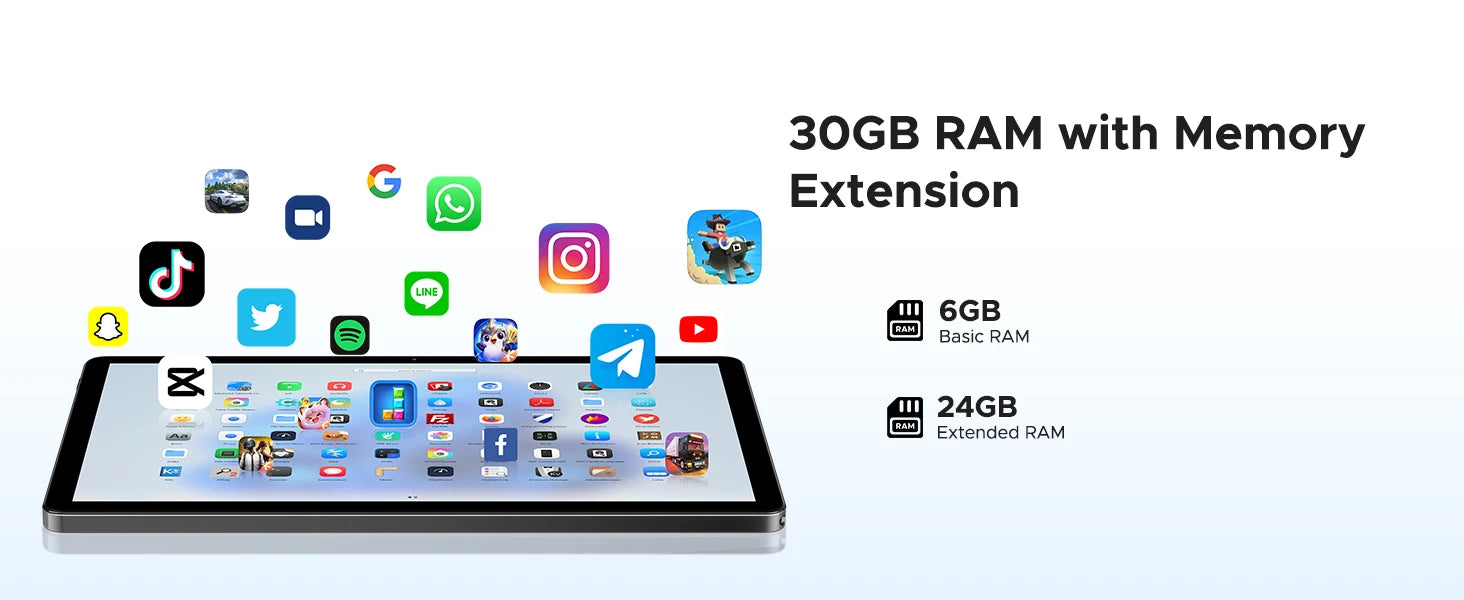 Tablette DOOGEE U11 Pro 11" Android 16 - 30GB RAM (6+24) + 256GB - Écran 90Hz - 8580mAh