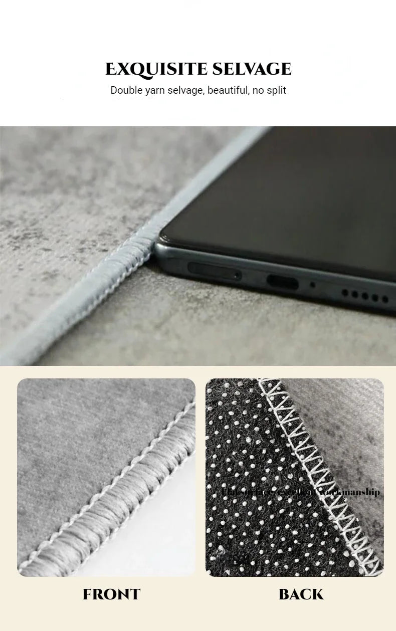 Tapis Géométrique Nordique - Décoration Salon Chambre Antidérapant Lavable