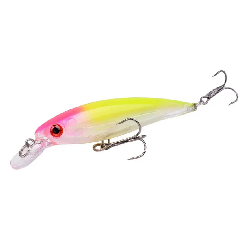 Leurre Pêche Minnow Laser 11cm 13g Poisson Nageur Crankbait Carnassier Brochet Perche Wobbler